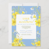 Liefde bloeit nog steeds de lente uit, de bruiloft kaart (Voorkant)