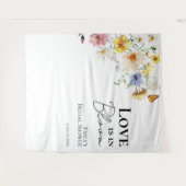 Liefde bloeit | Vrijgezellenfeest achtergrond Wandkleed (Voorkant (horizontaal))