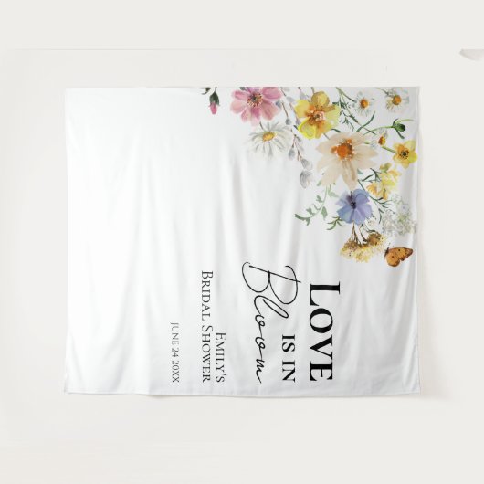 Liefde bloeit | Vrijgezellenfeest achtergrond Wandkleed (Voorkant (horizontaal))