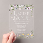Liefde bloeit | Waterverf Floral Vrijgezellenfeest Acryl Uitnodigingen (Insitu (Draagbaar))