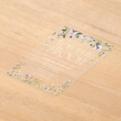 Liefde bloeit | Waterverf Floral Vrijgezellenfeest Acryl Uitnodigingen (Laagn)