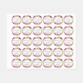 Liefde bloeit | Waterverf Floral Vrijgezellenfeest Labels (Vel)