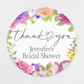 Liefde bloeit | Waterverf Floral Vrijgezellenfeest Labels (Design 1)