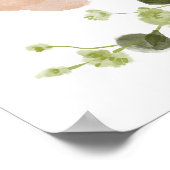 Liefde bloeit | Waterverf Floral Vrijgezellenfeest Poster (Hoek)