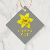 Liefde bloeit waterverf gele lenteverbruiloft bedankjes labels (Achterkant)