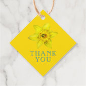 Liefde bloeit waterverf gele lenteverbruiloft  bedankjes labels (Achterkant)