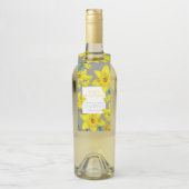 Liefde bloeit waterverf gele lenteverbruiloft flessenhanger (Op fles)