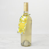 Liefde bloeit waterverf gele lenteverbruiloft flessenhanger (Schuin)