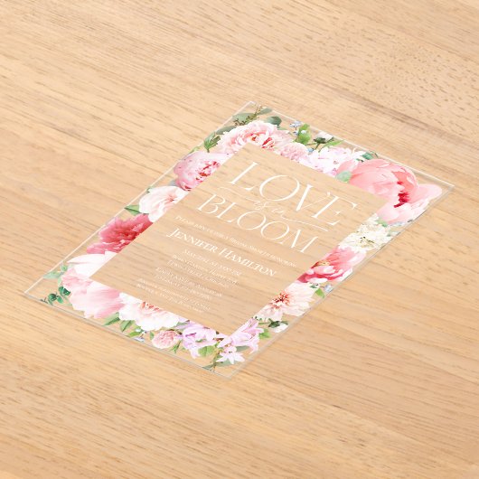 Liefde bloeit | Wild Garden Lijst Vrijgezellenfees Acryl Uitnodigingen (Laagn)