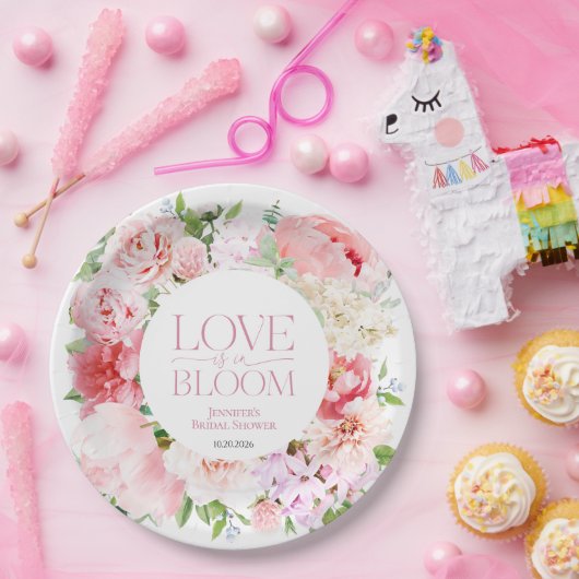 Liefde bloeit | Wild Garden Lijst Vrijgezellenfees Papieren Bordje (Feest)