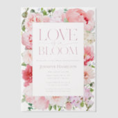 Liefde bloeit | Wild Garden Lijst Vrijgezellenfees Vellum Uitnodigingen (Voorkant)