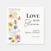 Liefde bloeit | wilde-bloem-Vrijgezellenfeest Servet (Voorkant)