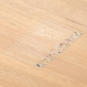 Liefde bloeit | Wildflower Boho Vrijgezellenfeest Acryl Uitnodigingen (Laagn)