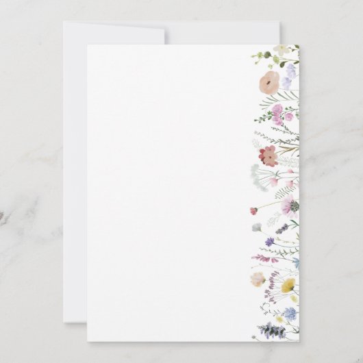 Liefde bloeit | Wildflower Boho Vrijgezellenfeest Kaart (Achterkant)