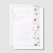 Liefde bloeit | Wildflower Boho Vrijgezellenfeest Vellum Uitnodigingen (Offset)