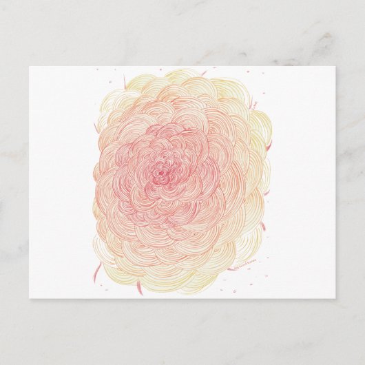 Liefde, bloem en hart voor goede karma briefkaart (Voorkant)