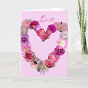 Liefde Bloem Hart  Kaart