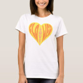 Liefde, bloem, hart t-shirt (Voorkant)