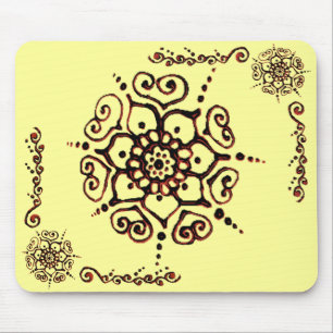 Liefde bloem (Henna) (Oranje) Muismat