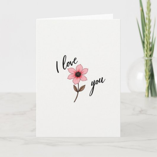 Liefde Bloem Kaart (Voorkant)