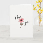 Liefde Bloem Kaart (Gele Bloem)