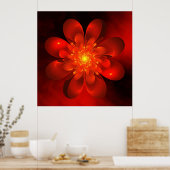 Liefde bloem (Poster) Poster (Keuken)