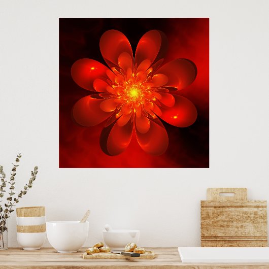 Liefde bloem (Poster) Poster (Keuken)