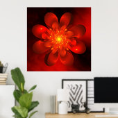 Liefde bloem (Poster) Poster (Thuiskantoor)