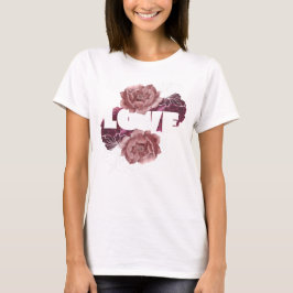 Liefde bloem vrouwen wit kleur T-shirt