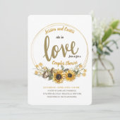 Liefde Bloemen Bruids- of Baby Shower Uitnodiging  (Staand voorkant)