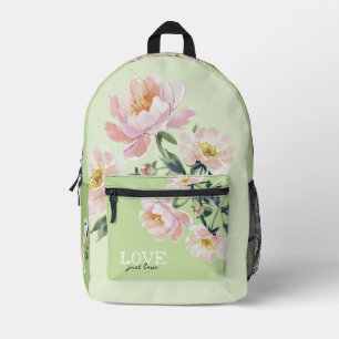 Liefde, Bloemen en Mooie Kitten Bedrukte Rugzak