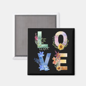 LIEFDE BLOEMEN LIEFHEBERS CADOS MAGNEET (Voorkant / Achterkant)