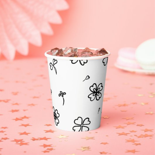 Liefde bloemen papieren bekers (Insitu)