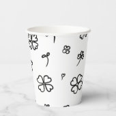 Liefde bloemen papieren bekers (Achterkant)