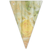 LIEFDE Bloemen Rustiek Hout Bruiloft Vlag Banner (Tweede vlag)