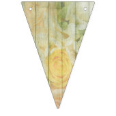 LIEFDE Bloemen Rustiek Hout Bruiloft Vlag Banner (Eerste vlag)