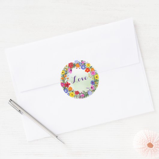 Liefde Bloemen Stickers (Envelop)