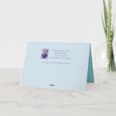 Liefde bloemen Waterverf Turquoise Greetings Card Kaart (Achterkant)