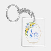 Liefde Bloemig Sleutelhanger (Voorkant Links)