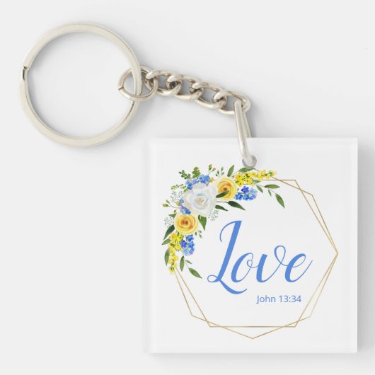 Liefde Bloemig Sleutelhanger (Voorkant)