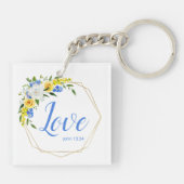 Liefde Bloemig Sleutelhanger (Achterkant)