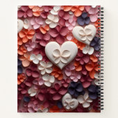 Liefde bloesems in harten notitieboek (Achterkant)