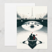 Liefde bloesems in Parijs Feestdagenkaart (Voorkant / Achterkant)