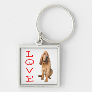 Liefde Bloodhound Puppie Hond Sleutelhanger