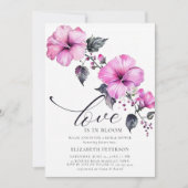 Liefde Bloom Bold Hibiscus Tropisch Vrijgezellenfe Kaart (Voorkant)