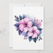 Liefde Bloom Bold Hibiscus Tropisch Vrijgezellenfe Kaart (Achterkant)