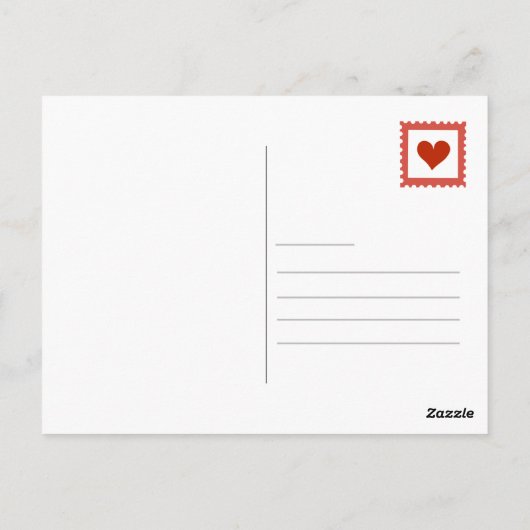 Liefde Bloom: Meisje Hart Bloem Valentijns briefka Briefkaart (Achterkant)