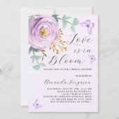 Liefde Bloom paarse rozen vlinder Vrijgezellenfees Kaart (Voorkant)