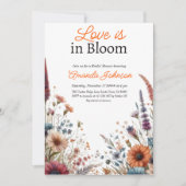 Liefde Bloom Wildflower Sinaasappel Bloemen Vrijge Kaart (Voorkant)