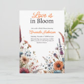 Liefde Bloom Wildflower Sinaasappel Bloemen Vrijge Kaart (Staand voorkant)